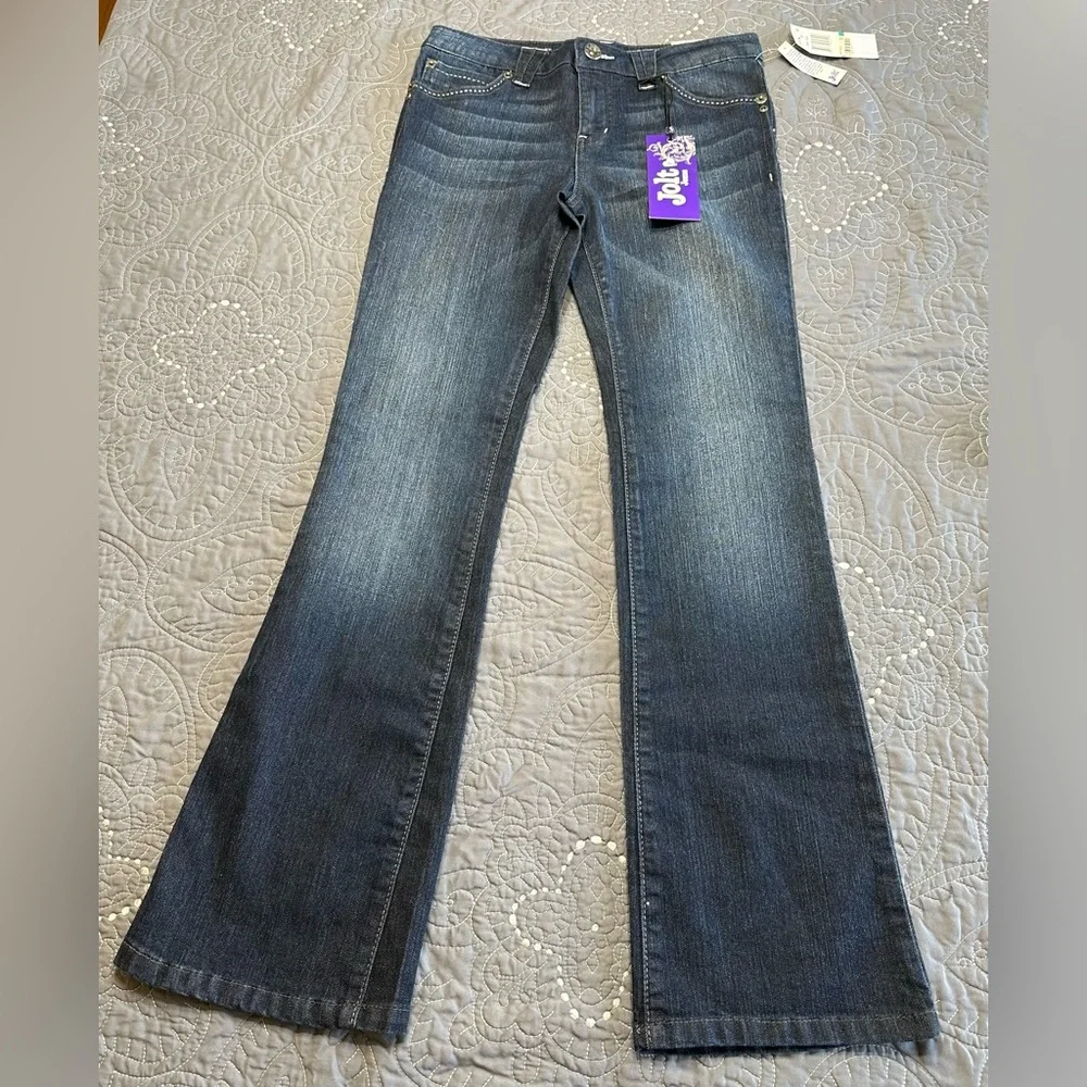 Jolt Big Girls Bootcut Dark Blue Jeans NWT Size 16